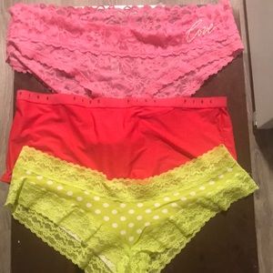 3-Pair Victoria Secret/PINK Panties/L